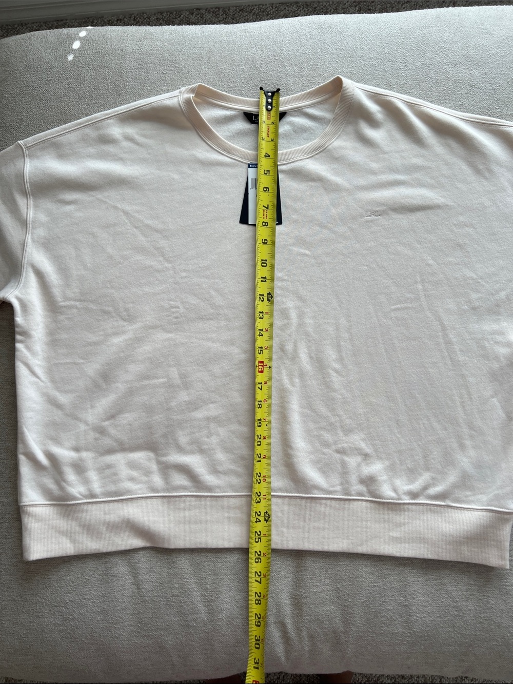 Lauren Ralph Lauren Women's Crewneck Sweater in Light Cream - Picture 7 of 9